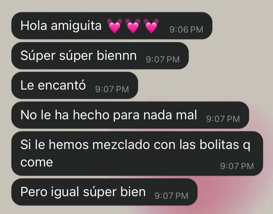 Testimonio de cliente 3 sobre la comida natural Bilu Pets